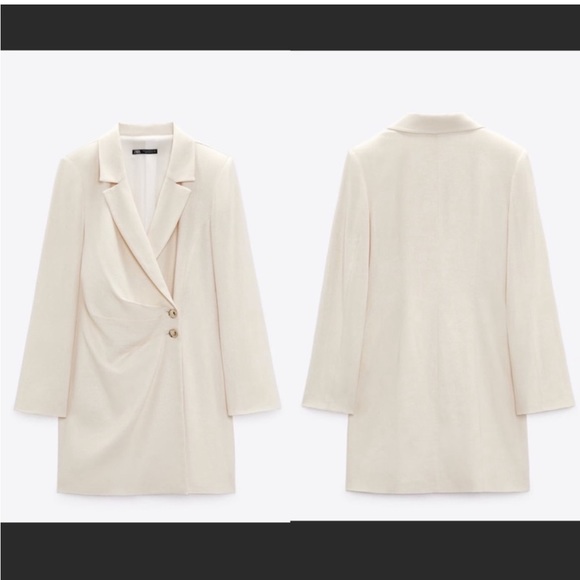 Office Career Holiday Zara blazer, dress double breasted extra small size 0 - Picture 2 of 8